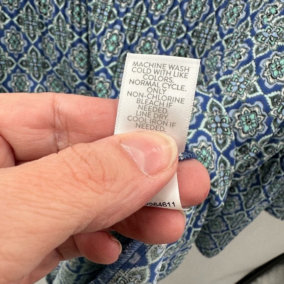 J. Jill Blue Patterned Blouse - Picture 9 of 15